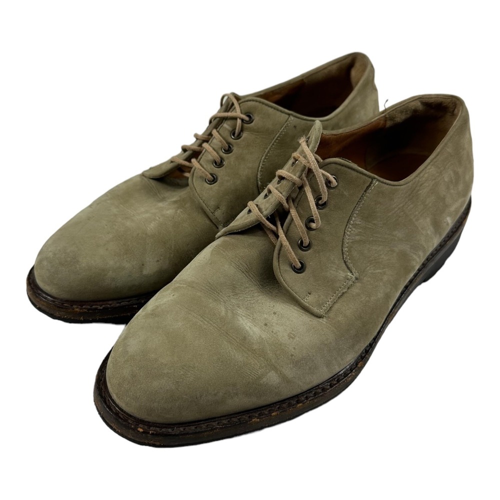 Salvatore Ferragamo Light Brown Suede Captoe Mens Oxford Shoes Size 8D